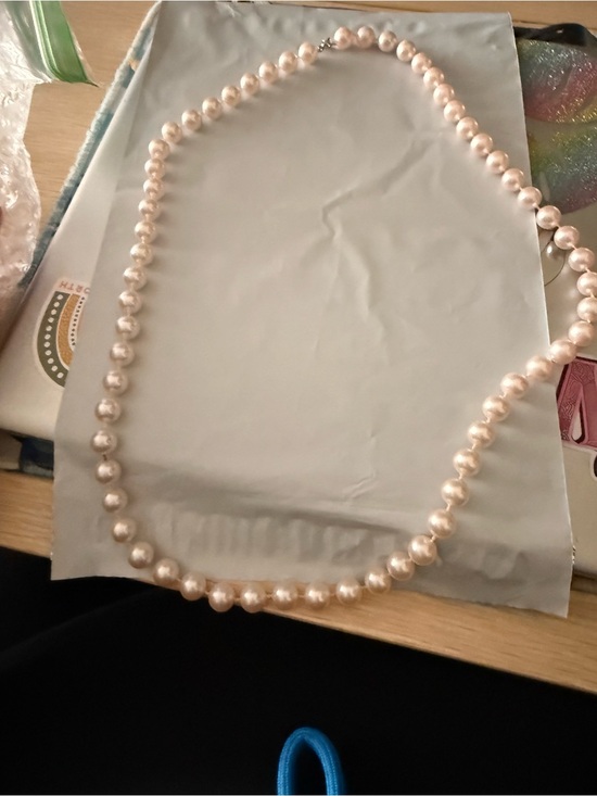 Jewelry - Vintage Long Faux Pearl Necklace Knotted Cream Opera Rope Length